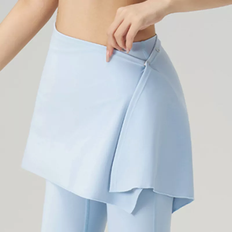 High-Waisted Fake Two-Piece Yoga Pants