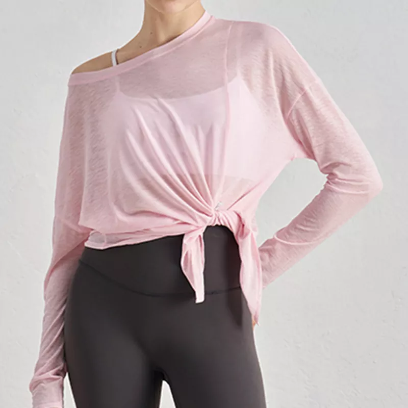 Loose And Thin Long-Sleeved Yoga Top