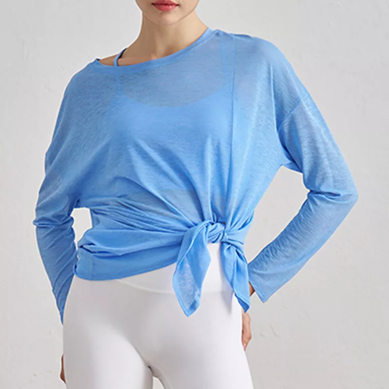 Loose And Thin Long-Sleeved Yoga Top