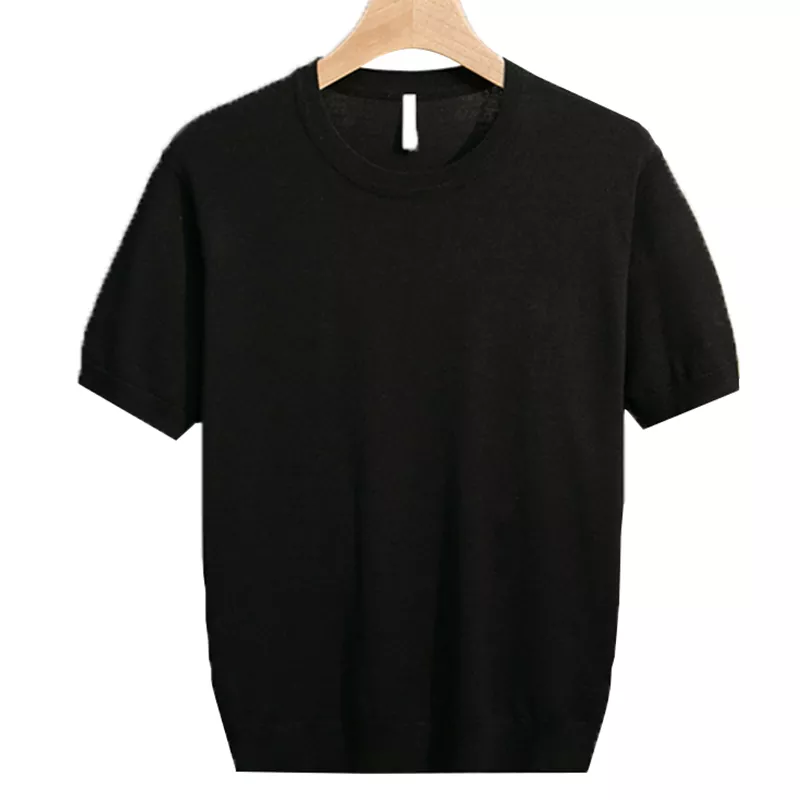 Pilling-Resistant Spring and Summer Knitted Men's T-Shirt