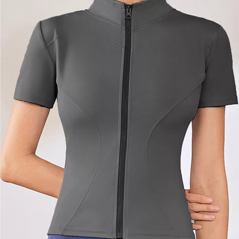 Short Sleeved Tight Fitting Sportswear Yoga Top