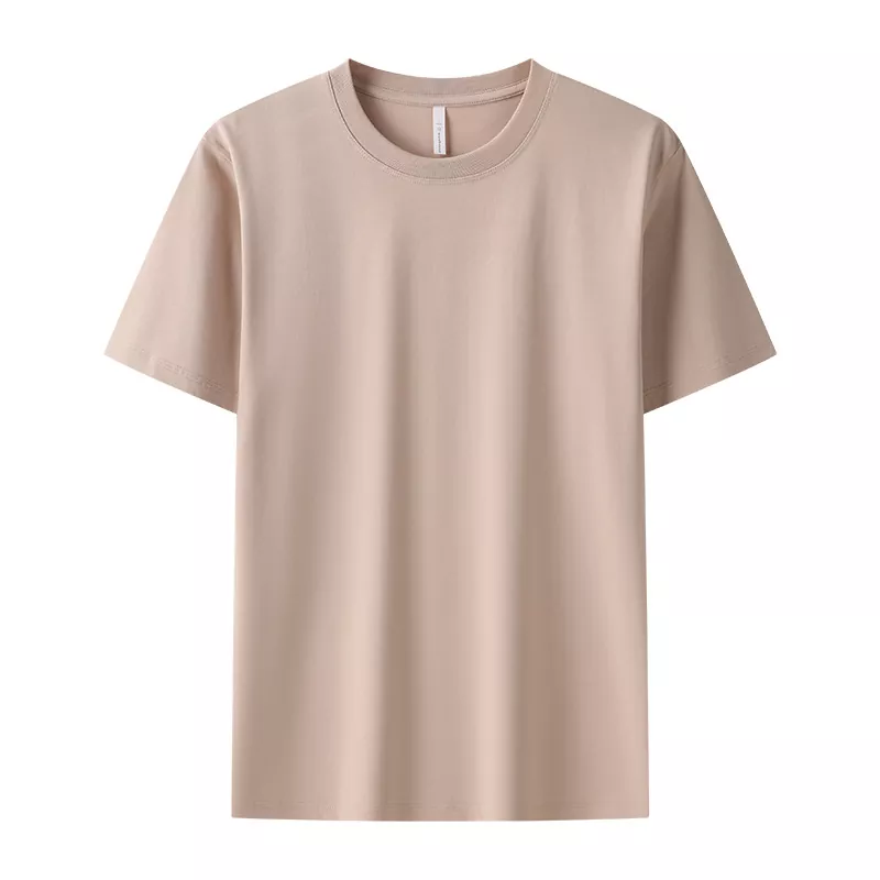 Summer Cool Sensation Mercerized Cotton Crew Neck Men's T-shirt