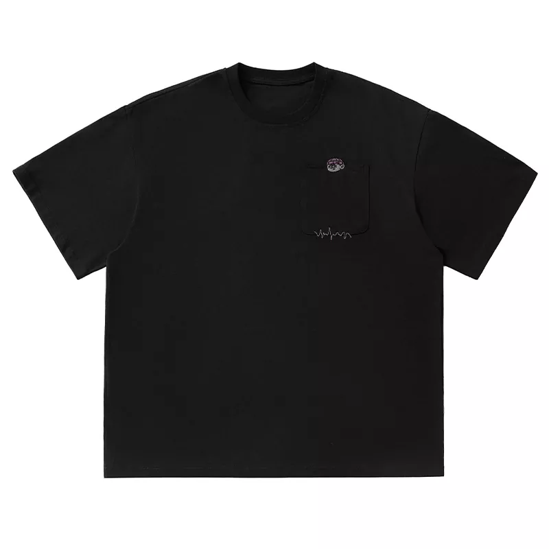Vintage Embroidery Design Pure Cotton Short-Sleeve Men's T-Shirt