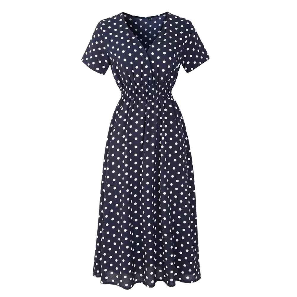 V-Neck Floral Soft Summer Maxi Dress
