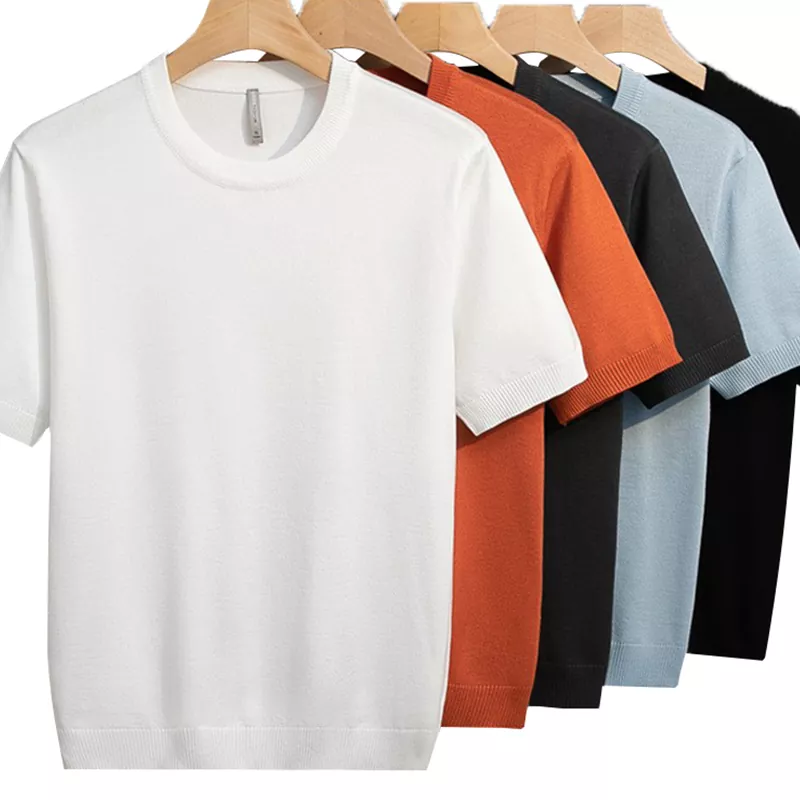 毛玉になりにくい春夏ニットメンズTシャツ