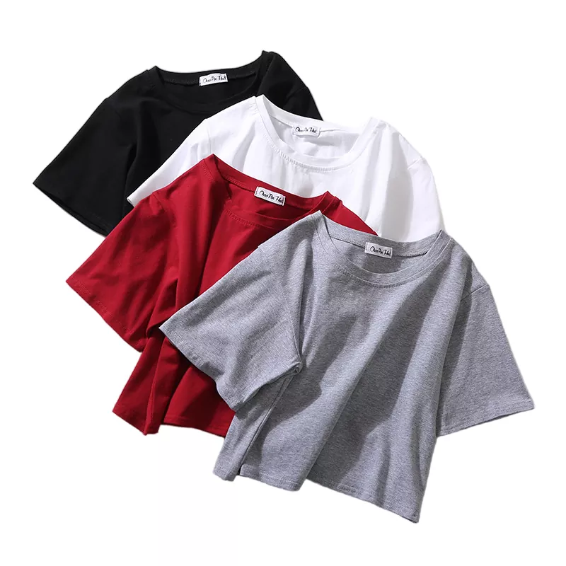 ソリッドカラー ショート サマー 多用途 レディース T シャツ