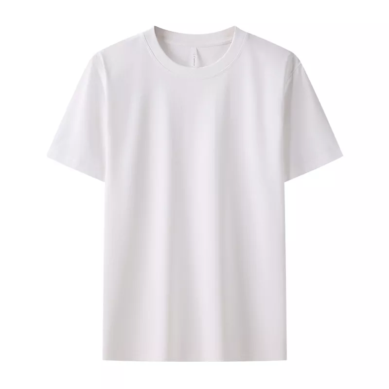 夏冷感シルケットコットン クルーネック メンズ Tシャツ